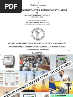 Prepaid Energy Meter Using Smart Cards: A Technical Seminar On