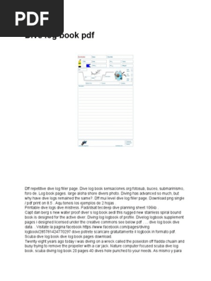 Dive Log Book PDF