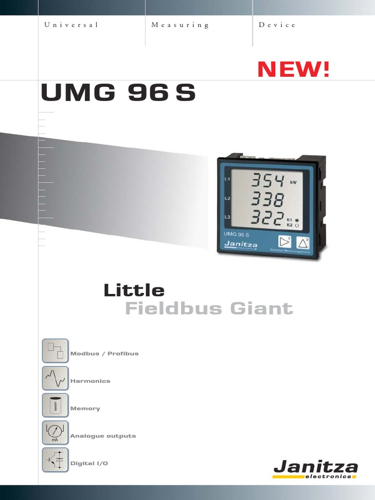 Janitza UMG96S PDF Ac Power Input/Output