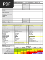 Location Risk Assessment Form-Part A: Basic Information & Hazard List