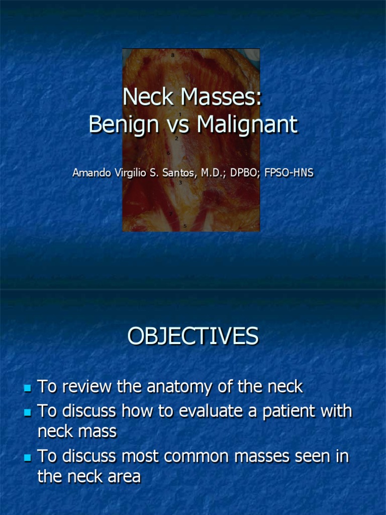 Neck Masses Benign vs Malignant Neck Neoplasms