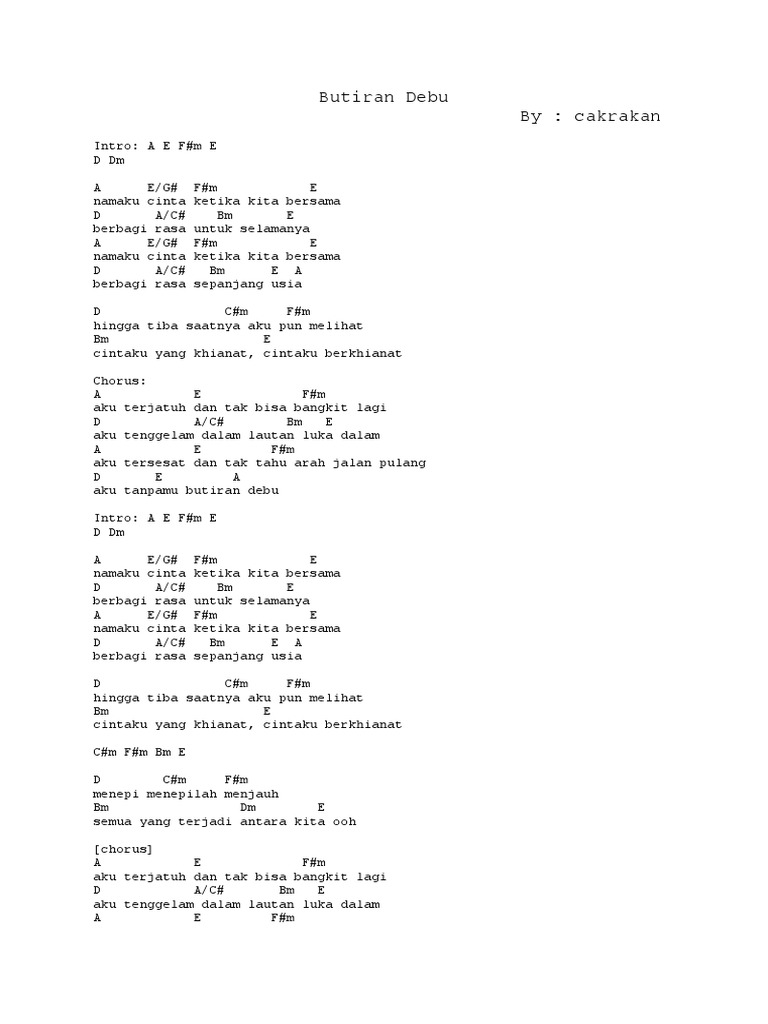 Butiran Debu By Cakrakan