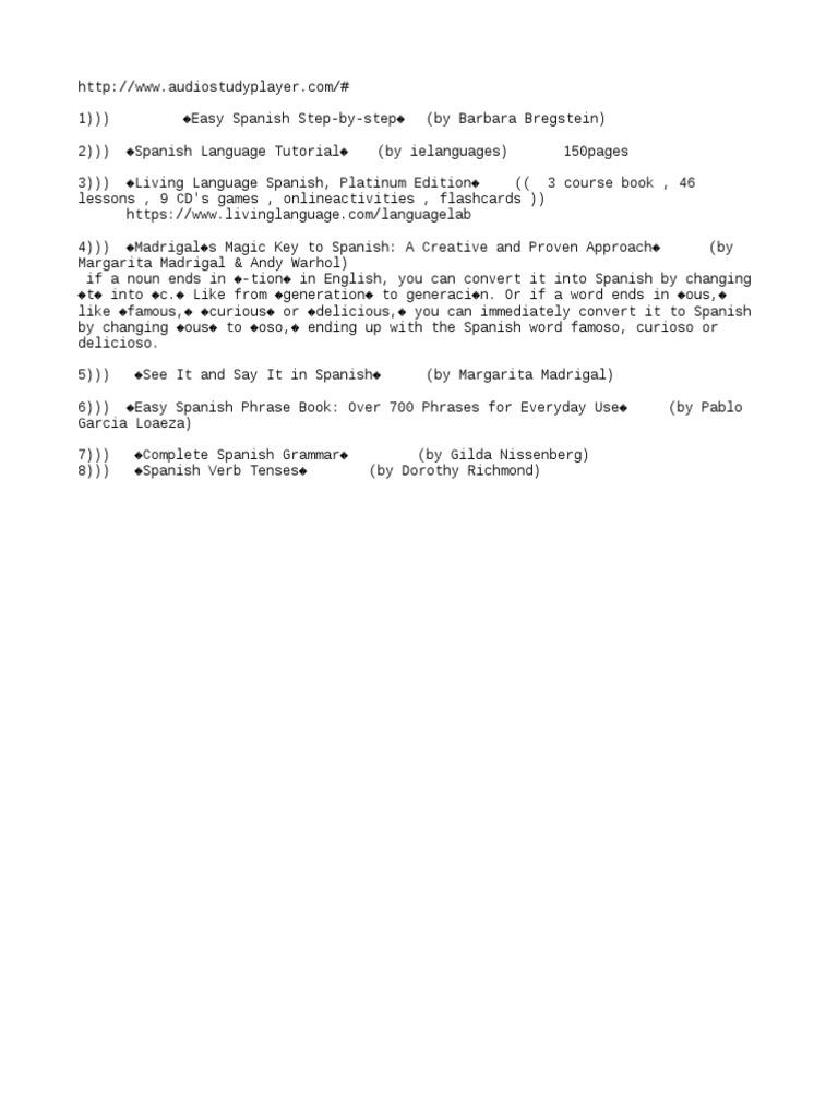 Spanish Starters Book PDF