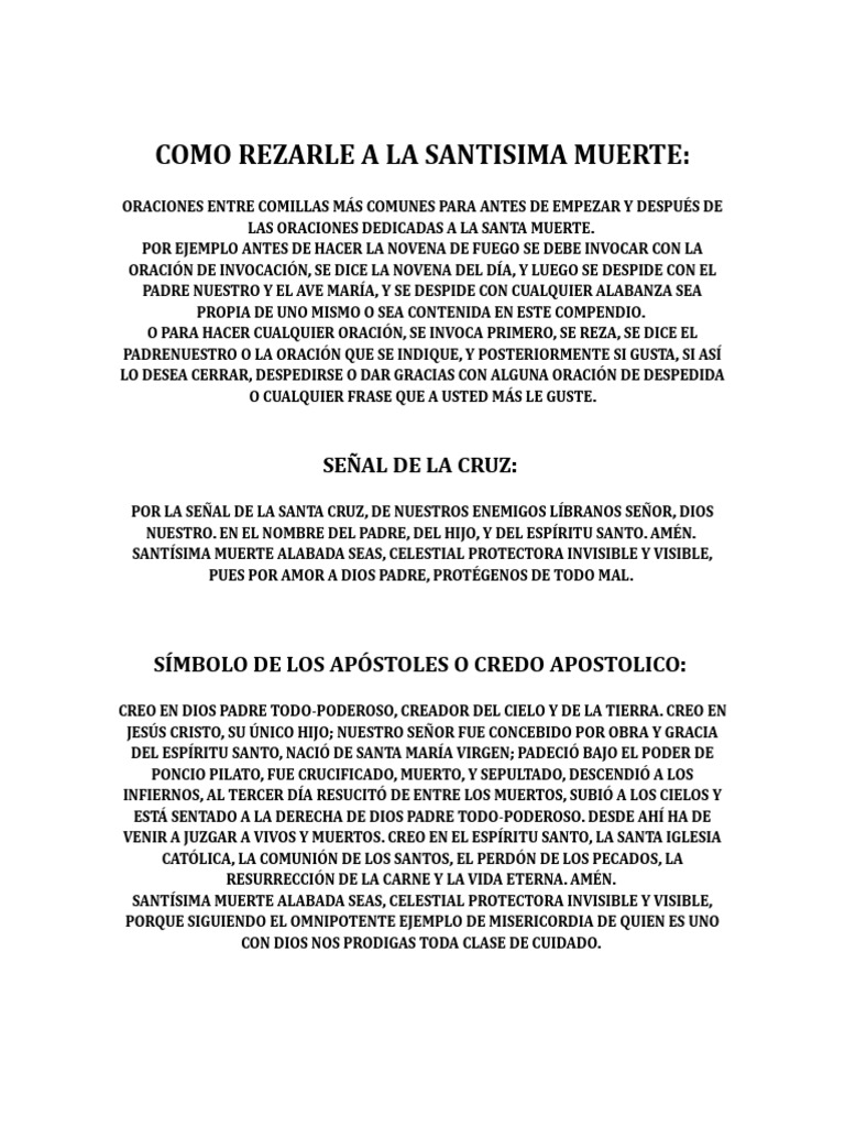 Rosario de La Santa Muerte | PDF