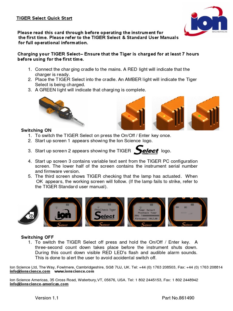 TIGER Select Quick Start Guide | PDF | Computer Hardware | Computing