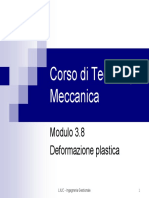 Corso Di Tecnologia Meccanica - Mod.3.8 Deformazione Plastica