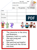 Table of Characters: Rosemary The Gnomes The Monsters