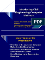 Introducing Civil Engineering Computer Methods