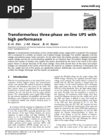 Transformerless Three-Phase On-Line Ups With High Performance (2008) (Kim,... )