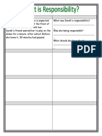 Responsibility Worksheet