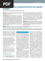 Relationship Between Interpregnancy Interval and Congenital