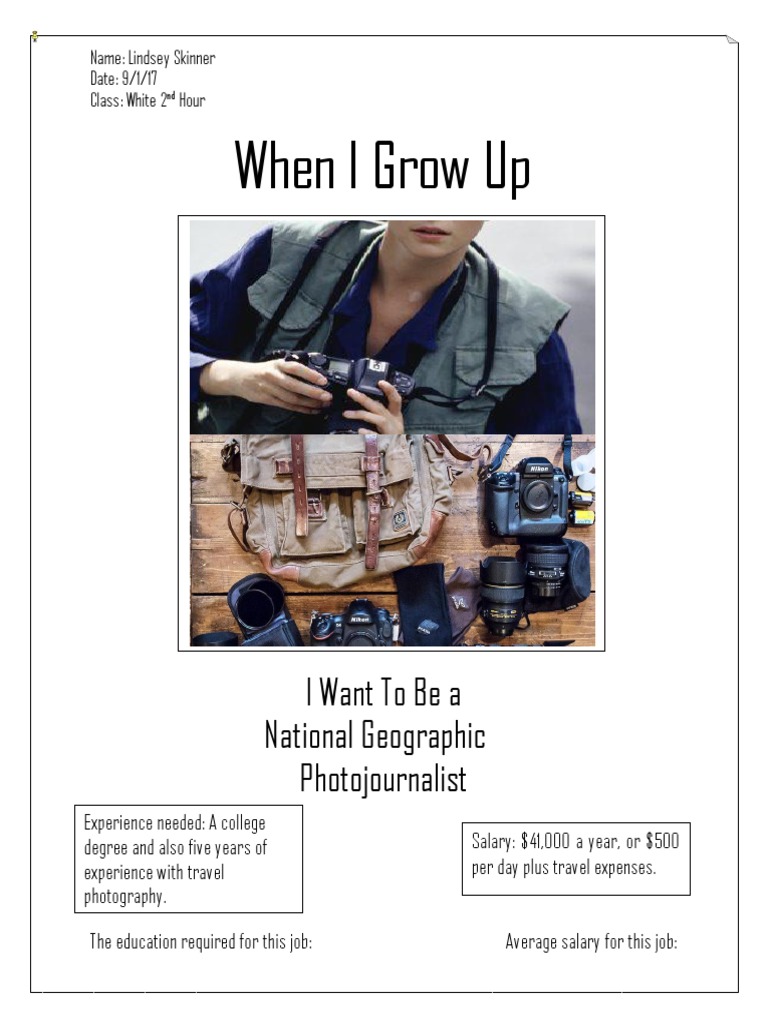 Aspiring Nat Geo Photojournalist | PDF | Career & Growth | Sports ...