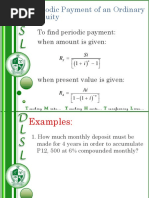 9 Periodic Payment of An Ordinary Annuity