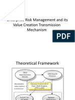 ERM and Value Creation Transmission Mechanism and Multifactor Model of Risk and Return Through ERM Framework