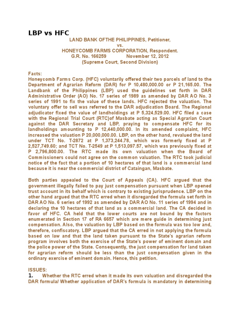 Land Valuation Dispute Supreme Court Rules on Mandatory Application of