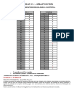 Gabarito Oficial Dentística