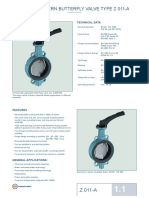 Wafer Pattern Butterfly Valve Type Z 011-A Wafer Pattern Butterfly Valve Type Z 011-A