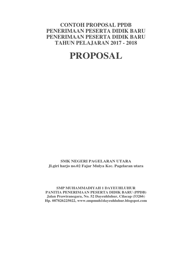 Contoh Proposal Ppdb