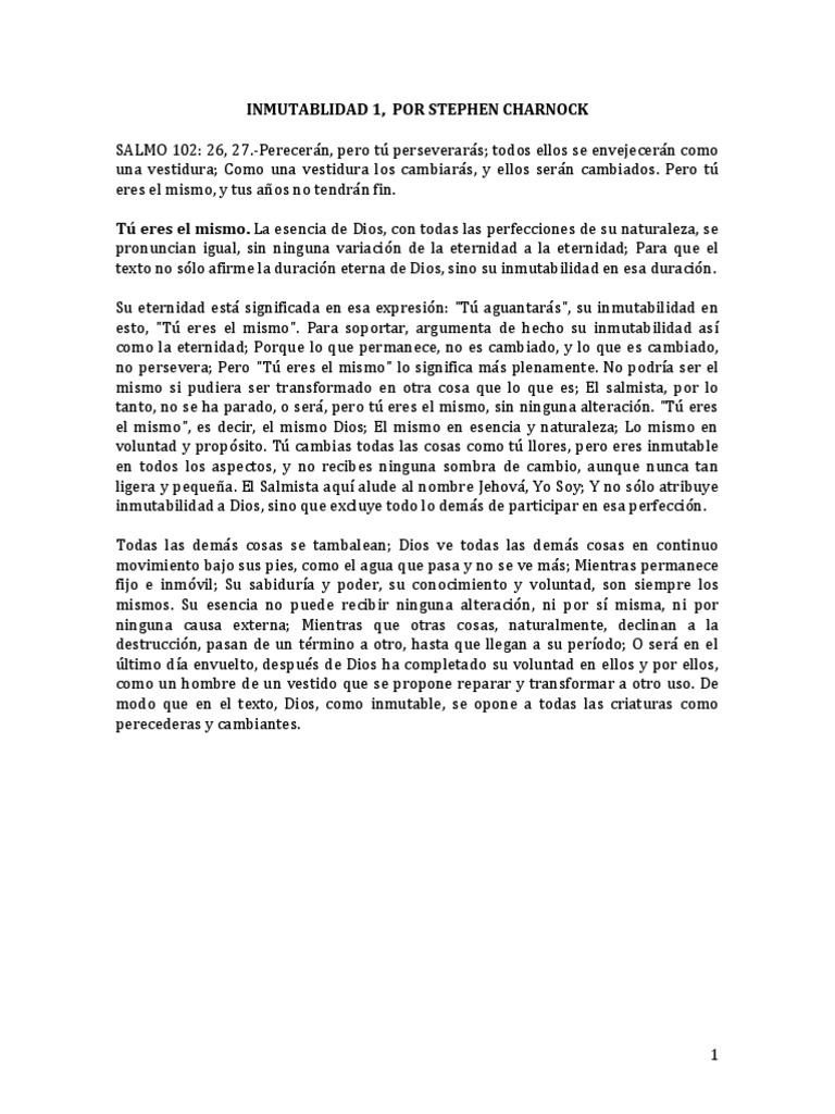 Inmutabilidad 1 PDF Esencia Conocimiento