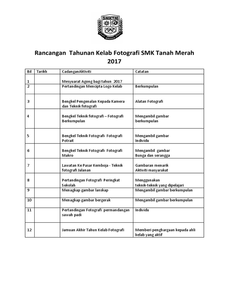 254659417 Rancangan Tahunan Kelab Fotografi