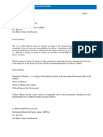 IRENA-ADFD Government Guarantee Letter Template For Government Entities