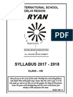 Ryan Class Viii Syllabus