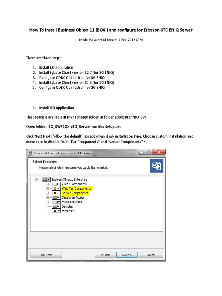 How To Install Business Object 11 | PDF | Digital Technology ...