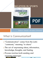 4- Communication in Sports