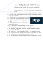 Afirmaciones y Código Sagrado 71588, Clientes PDF