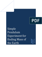 Simple Pendulum Experiment For Finding Mass of The Earth