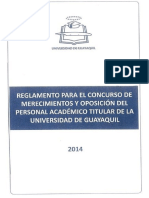 Reglamento Concurso Merecimiento y Oposición