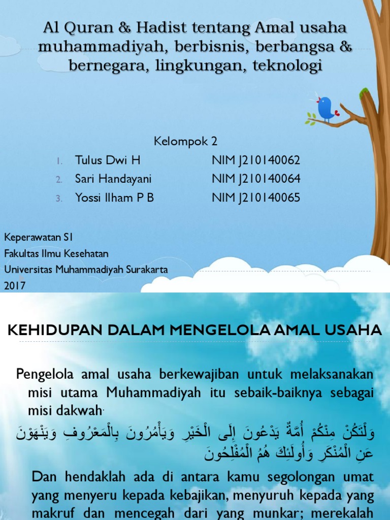 Al Quran & Hadist Tentang Amal Usaha Muhammadiyah