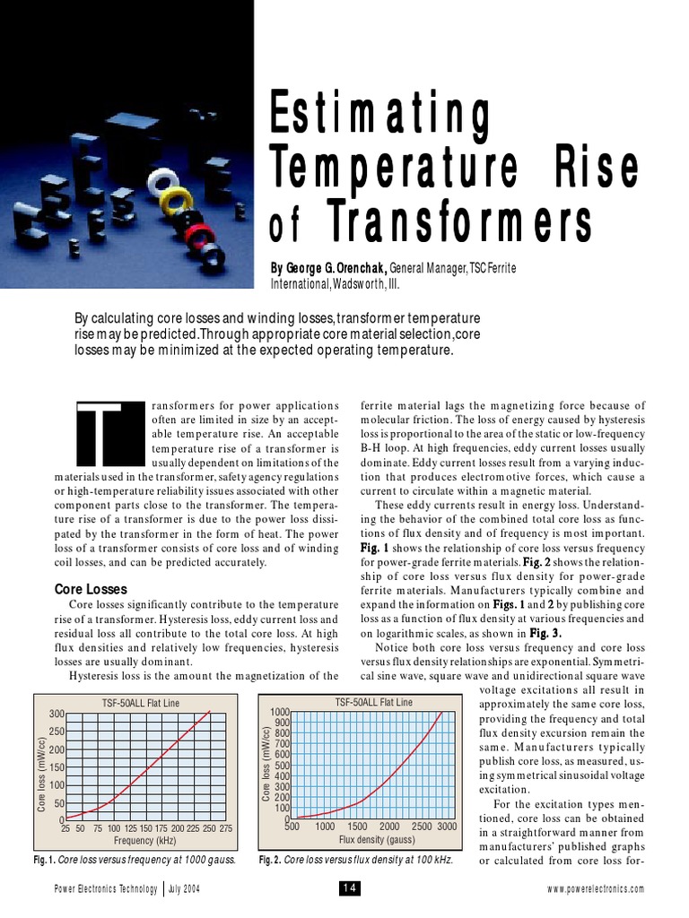 Estimating Temperature Rise of Transformers PDF | PDF | Transformer ...