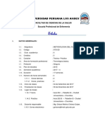 Sílabo Metodologia Del Cuidado Enfermero 2017 II Elaborado Grisssel 4 Setiembre