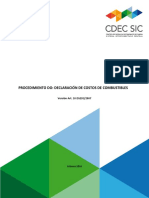 Procedimiento DO Declaración de Costos de Combustibles