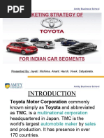 Marketing Strategy of Toyota For Different Car Segments