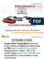 Marketing Strategy of Toyota For Different Car Segments