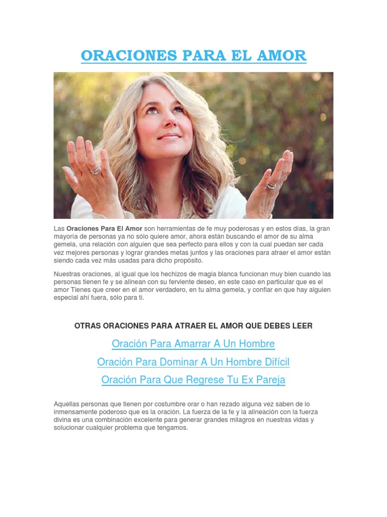 Efectivas Oraciones para El Amor | PDF | Amor | Oración