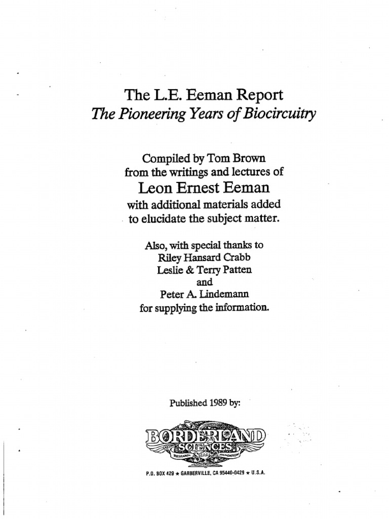 The L E Eeman Report PDF | PDF