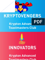 Krypton Advanced Toastmasters Club - Innovators