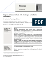 La Perspectiva Comunitaria en La Fisioterapia Domiciliaria Una Revisión Review Article