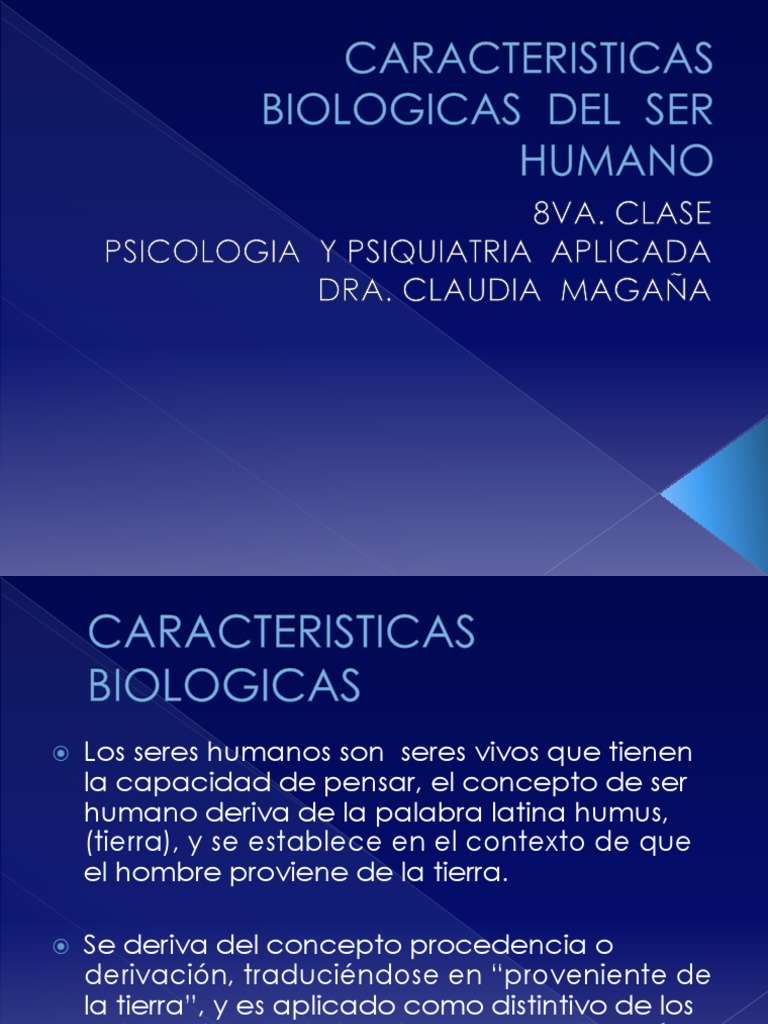 Caracteristicas Biologicas Del Ser Humano Presentacion Homo Sapiens Adultos