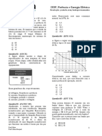 Lista Exercicios Fisica Ddp Potencia Energia Eletrica Especifica Fisica