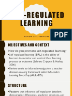 Self-Regulated Learning: Review of Literature