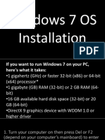 Windows 7 System Requirements or Specification
