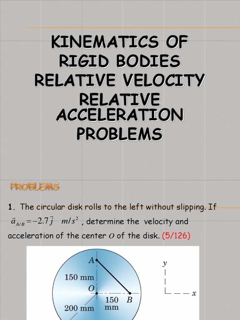 Relative Kinematics of Rigid Bodies | PDF | Kinematics | Acceleration