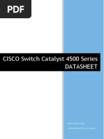 Cisco Catalyst 4500 Series Switch Datasheet