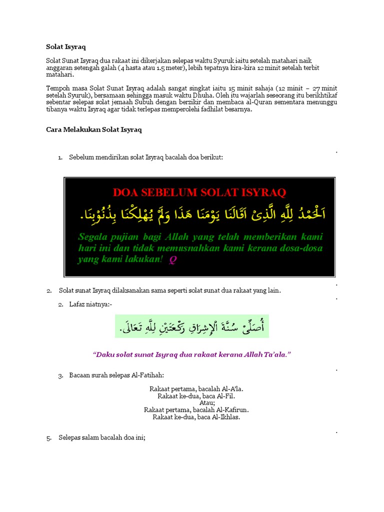 Solat Isyraq Pdf