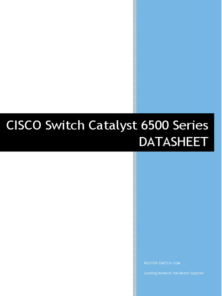 Cisco Catalyst 6500 Series Switch Datasheet | PDF | Electronic ...