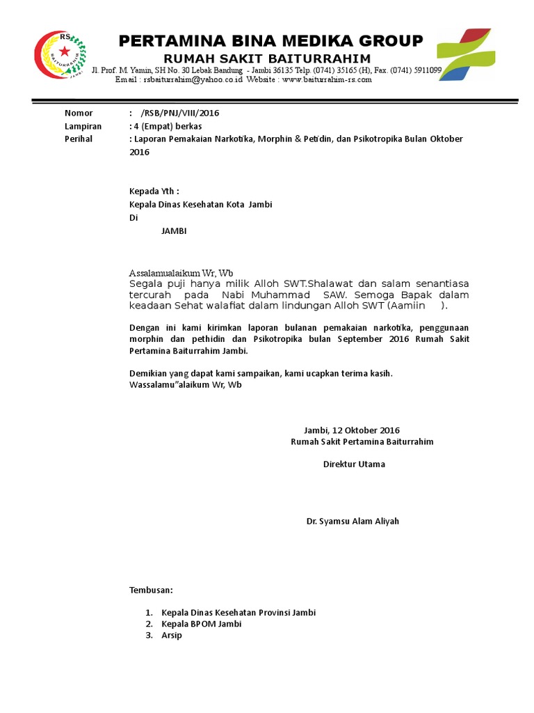 Surat Pengantar Laporan Pdf